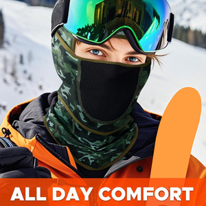 Masque cagoule en peluche avec logo personnalisé, 100% polyester, chaud, respirant, unisexe, pour les sports d'hiver, la moto, les aventures en plein air - Product Image 3