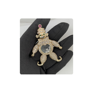 Pendentif de fiançailles en or de style hip-hop, motif dessin animé classique, diamant CVD certifié IGI, provenance Inde, pureté VS-SI, idéal pour offrir - Product Image 4