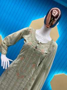 Heavy Look Designer Party Wear Faux Georgette Top Pant & Dupatta Set With Heavy Sequence Embroidery and Cut Work <b>Kurta</b> Pant Set - Product Image 6