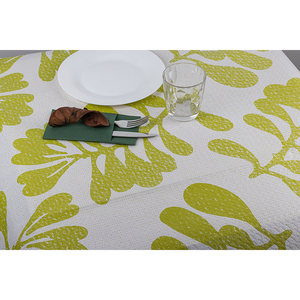 Nappe blanche 100x100cm à motif vert Carrasca, papier professionnel, emballée sous film rétractable et codée, B2B - Product Image 1