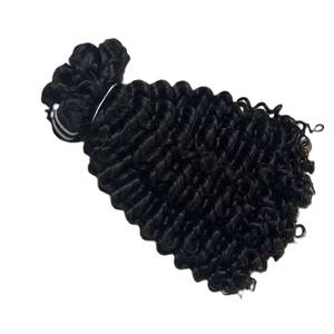 La mejor calidad 100% Virgen cutícula alineada Remy máquina doble trama extensiones de cabello suelta onda profunda vietnamita Color más oscuro solamente - Product Image 5