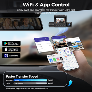 Azdome S58 2K + 1080P + 1080P <span class=keywords><strong>3</strong></span> Kênh 4G Dash Cam Không Thấm Nước Wifi Máy Ảnh GPS Thiết Bị Theo Dõi Xe Hộp Đen - Product Image 4