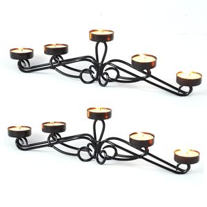 เชิงเทียนโลหะตั้งโต๊ะ ดีไซน์หรูหรา สำหรับเทียนทีไลท์และเทียนทรงกระบอก - Product Image 3