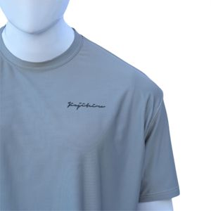 T-shirt d'entraînement surdimensionné gris T-shirt de gymnastique Performance Boxy Fit, anti-transpiration et antimicrobien Chemise d'entraînement et de fitness durable - Product Image 3