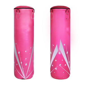 High Quality POWER STRIKE Heavy-Duty PVC Leather PU <b>Punching</b> <b>Bag</b> Customizable Color Logo 4FT Size for <b>Boxing</b> Muay Thai MMA - Product Image 1