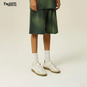 Pantalones Cortos de Lona Verdes Twillsports para Hombre, Lavado Ácido, Bolsillos Traseros, Verano, Estilo Urbano, Antiarrugas, Secado Rápido, Venta al por Mayor OEM Personalizados - Product Image 6