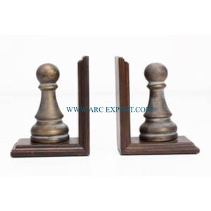 Diseño ventajoso, Decoración de mesa pulida en oro, sujetalibros de bibliotecas escolares, sujetalibros metálicos de lujo de calidad superior - Product Image 2