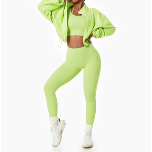 Ensemble de yoga et de fitness sans couture en 2 pièces personnalisé pour femmes, haut sans manches et leggings de sport pour femmes, vêtements de yoga, ensembles de fitness - Product Image 3
