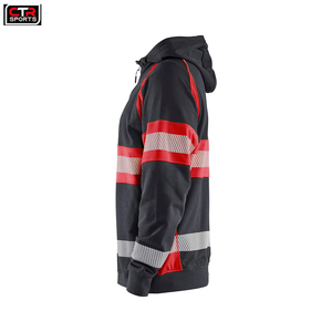 เสื้อฮู้ดแบบมีซิปสำหรับฤดูหนาวงานกลางคืนสะท้อนแสงทัศนวิสัยกำหนดเอง - Product Image 3