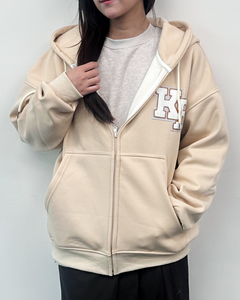 Sudadera con capucha de gran tamaño para mujer de alta calidad, sudadera con cremallera de Color sólido con bolsillo femenino, ropa de abrigo de invierno de estilo callejero - Product Image 2