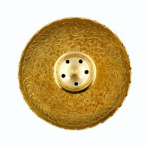 ที่วางธูปทองเหลืองแผ่นเหล็กกลมสำหรับ Puja - Product Image 4