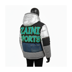 Veste matelassée élégante, tissu en nylon et polyester matelassé de qualité supérieure, veste matelassée à broderie d'appliques personnalisée à panneaux multicolores pour homme - Product Image 4