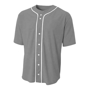 Maillot de baseball et de softball unisexe personnalisable 100% polyester Col en V 220g Respirant Chemises OEM Entièrement imprimées par sublimation - Product Image 1