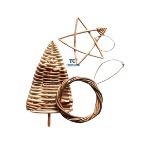 Natural Rattan Pine Tree <b>Christmas</b> Home Decorations for Home Vintage Style Hanging From Vietnam - Product Image 4