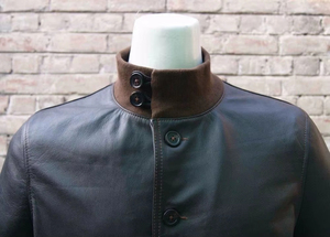2026 New Arrival <b>Men</b> Leather <b>Jacket</b> Varsity <b>Flying</b> Aviator Stand Front Breathable Waterproof Windproof Customized Sports <b>Jacket</b> - Product Image 4