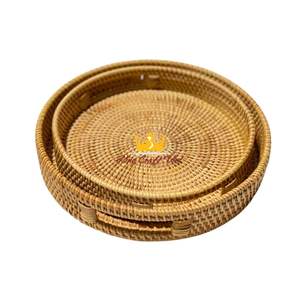 ขายส่งหวายถาดผสมเซรามิกขายส่งตกแต่งถาดแม่ของมุกถาดเก็บอาหารจากกษัตริย์หัตถกรรมเวียดนาม - Product Image 1