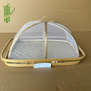 ถาดอาหารแฮนด์เมดพร้อมที่คลุมผ้าตะกร้าเก็บสินค้าจากเวียดนาม - Product Image 4