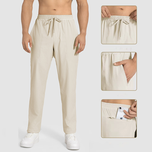 กางเกงกีฬาฤดูร้อนสำหรับผู้ชายแห้งเร็วดีไซน์ขาตรงยาวฟิตเนสกลางแจ้งและกางเกงลำลอง - Product Image 6