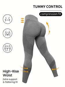Leggings d'entraînement taille haute pour femmes pantalons de Yoga extensibles collants de gymnastique Squat preuve contrôle du ventre course vêtements de sport vêtements de Fitness - Product Image 6