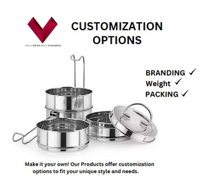 คลิปหนีบกล่องข้าวสแตนเลสเกรดโรงแรม ทนทาน ปลอดภัยสำหรับอาหาร ขนาด 8*4 ช่อง แบบเรียบ สำหรับผู้ใหญ่  ลดราคาพิเศษ - Product Image 3