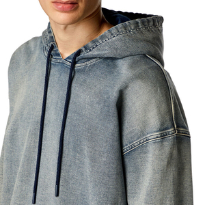 Chaquetas con capucha vaqueras informales de calidad superior para hombre, chaquetas de algodón con forro de nailon transpirable ligero de manga larga personalizadas para otoño - Product Image 6