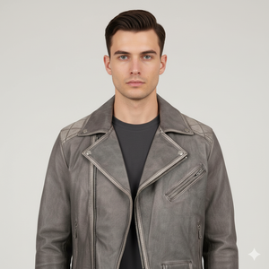 Veste en cuir noir de luxe unisexe de haute qualité avec poches à rabat sur la poitrine, veste patchwork au design vintage pour l'hiver - Product Image 2