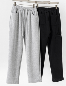 Pantalon de survêtement à jambes larges pour femmes Joggers avec bouton décoration Logo motif manches longues épais tricoté Cargo pantalon lavé Technics - Product Image 3