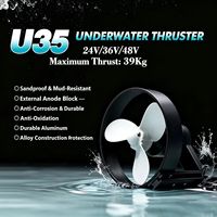 APISQUEEN 24V/48V U35 Propulseur sous-marin en alliage d'aluminium, deux ensembles, poussée de 78 kg pour les navires de croisière et les bateaux de pêche