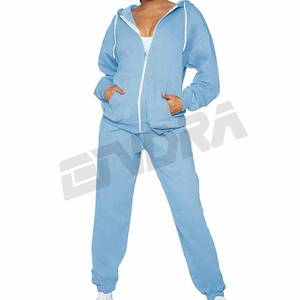 Fixmatti Conjunto de chándal con capucha para mujer en azul Tamaño grande Sudadera acogedora y Jogger Traje de dos piezas Chill Streetwear Lounge Look - Product Image 1
