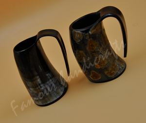 Cuerno de vaca/buey y Punta de cuerno de búfalo fabricación india negro marrón cuerno para beber - Product Image 6