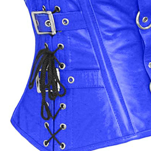 Latest Design Women's Double Steel Boned <b>Corset</b> Brocade <b>Waist</b> Training Shaper Long Bust Body Shaping Genuine Leather Shapewear - Product Image 3