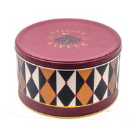 Kontensan ER148T8 215x120 mm Scatola di Latta Vintage Circus Elegance 4.1L con Coperchio Scorrevole Contenitore Decorativo Fascino Retrò Prodotto in Turchia
