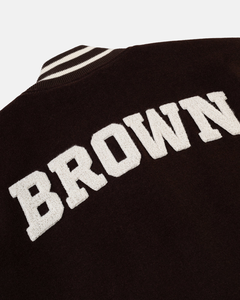 Chaquetas Varsity de Invierno para Hombre al por Mayor, Estilo Universitario, de Lana y Cuero, con Parches y Cierre de un Solo Botón - Product Image 3
