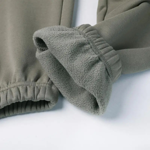 Marca privada 100% algodón terciopelo talla grande chándal patrón sólido ropa de lana de invierno - Product Image 4