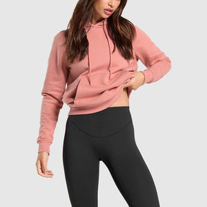 Sudadera Corta con Cuello Alto y Cremallera, Personalizada, Transpirable, Antiarrugas, con Hombros Caídos, 100% Algodón French Terry para Mujer - Product Image 3