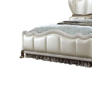 Classic French Victorian <b>Bed</b> - Gold Painted Mahogany - 305 - Product Image 6