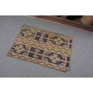 Alfombra de área de lana turca Vintage, 150cm X 220cm, diseño de retazos marrón Beige, respaldo de látex rectangular grande para pasillo, habitación, cabecera - Product Image 3