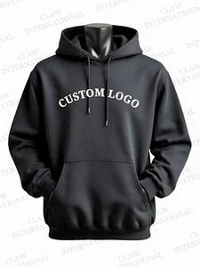 เสื้อฮู้ดสวมหัวผ้าฝ้าย100% สำหรับผู้ชายปรับแต่งได้, เสื้อมีฮู้ดผ้าฟลีซสีล้วนสำหรับฤดูหนาว - Product Image 6