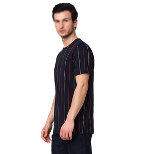 Camisas informales de manga corta de algodón pesado al por mayor cuello de punto acanalado negro ajuste regular transpirable para hombres/mujeres - Product Image 5