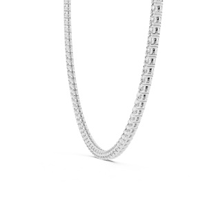 925 <b>Silver</b> Tennis <b>Necklace</b> IGI Certified Brilliant Cut Lab Grown <b>Diamond</b> DE-VVS <b>Silver</b> Plated Luxury Wedding Party Occasions - Product Image 3