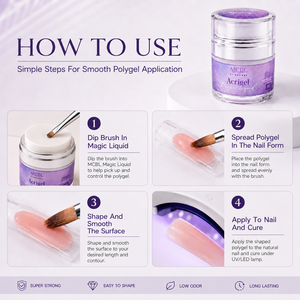 Nouveau Gel <span class=keywords><strong>Acrigel</strong></span> Lissant pour Extension d'Ongles Usage Professionnel en Salon Sans HEMA Gel Constructeur UV Marque Privée Fabricant OEM - Product Image 6