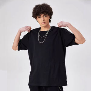 Camiseta Corta Unisex de Alta Calidad, 100% Algodón, Corte Cuadrado, Estilo Holgado, Streetwear, Lisa para Hombre - Product Image 2