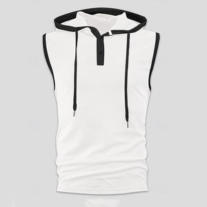 Débardeur de sport pour homme, mode estivale, côtelé, confortable, musculation, fitness, gym, uni, sans manches - Product Image 2