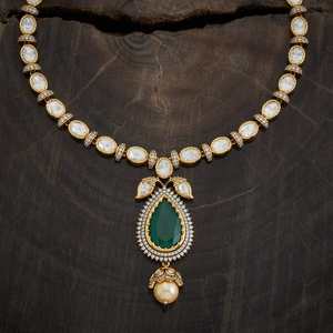 Kundan Necklace 173036 Elegant <b>Wedding</b> <b>Accessory</b> - Product Image 5