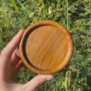 Ensemble de sous-verres en bois de teck de caboteur de noyer, ensemble de 5 sous-verres en bois de 3 pouces - Product Image 2