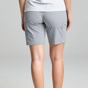 กางเกงขาสั้นคาร์โก้สำหรับผู้หญิงสีทึบดีไซน์ใหม่ - Product Image 4