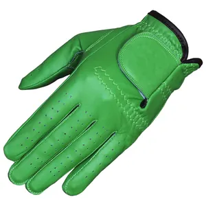 Großhandel Voll weiches Leder Entwerfen Sie Ihr eigenes Logo Cabretta Leder Golf handschuh Fabrik preis Benutzer definierte Farbe Golf handschuhe