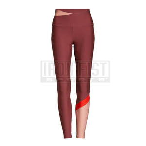 Pantalon de yoga taille haute à motif solide avec fermeture à la taille élastique Tissu lisse extensible confortable pour des performances d'entraînement optimales - Product Image 1