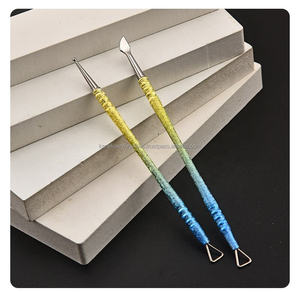 Pousse-cuticules professionnel en acier inoxydable, spatule pour peaux mortes, outil de manucure et pédicure, double embout - Product Image 3