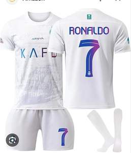 เสื้อฟุตบอล 7V7 ขายดีที่สุด ผ้าตาข่ายแห้งเร็ว โพลีเอสเตอร์ 100% ระบายอากาศได้ดี สกรีนโลโก้และชื่อทีมได้ - Product Image 1